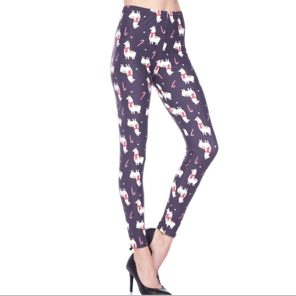Pants - Llama Christmas leggings